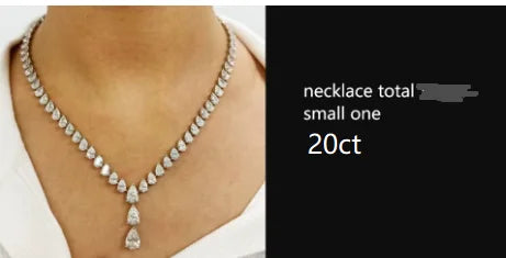 Vexaro IGI 14K Gold Pear Lab Diamond Necklace & Earring Set
