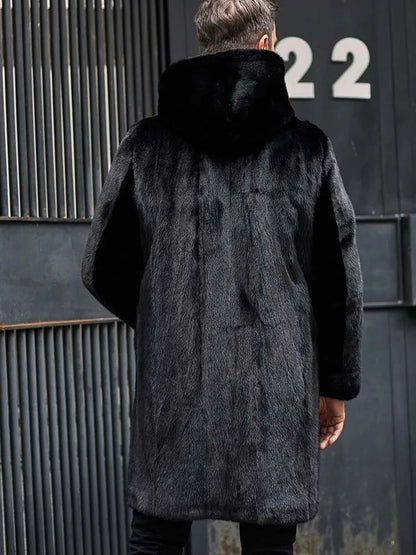 Vexaro Cowhide Leather Mink Fur Long Parka – Vexaro