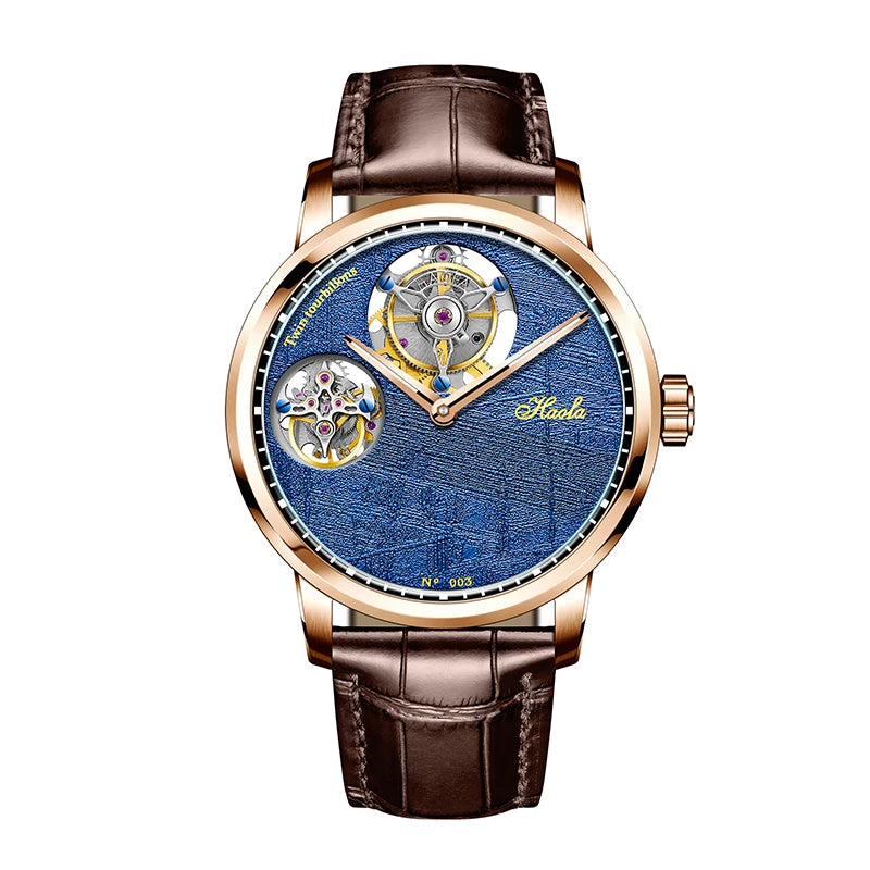Double Flying Tourbillon Sapphire Skeleton Watch | Vexaro