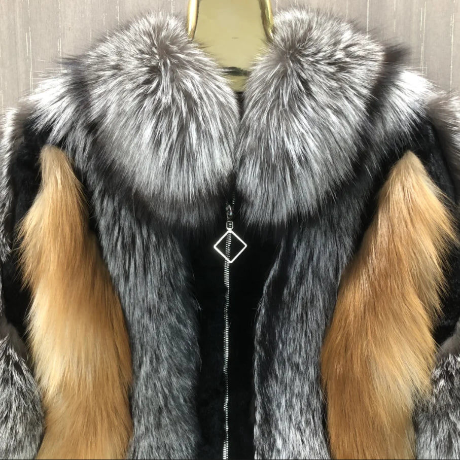 Women's Real Fox Fur Winter Jacket – Vexaro