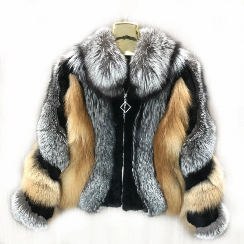 Women's Real Fox Fur Winter Jacket – Vexaro