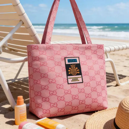 Gucci Gucci’s bag Y2K Style Canvas Tote Bag 35cmx38cm Available Pink Gray Denim Blue For Beach Commute Street Dating Fashion Han
