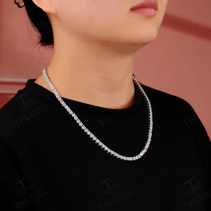Classic design 50cm Opal Necklace 925 sterling silver natural gems fine jewelry for women girls mom anniversary birthday gift