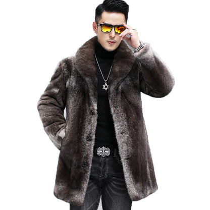Men's Mid-Length Mink Fur Coat – Vexaro