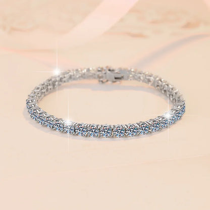 Platinum Moissanite Tennis Bracelet 3/4/5mm | Vexaro