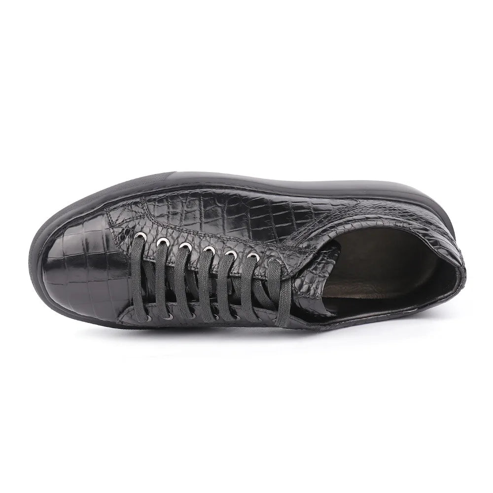 Men's Crocodile Skin Genuine Leather Shoes 2025 | Vexaro