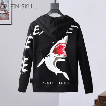 Plein Skull Hip Hop Luxury Suit Shark Pattern Spring and Autumn Coat Panth Men's Outdoor Casual Punk Gothic Luxury Brand Suit