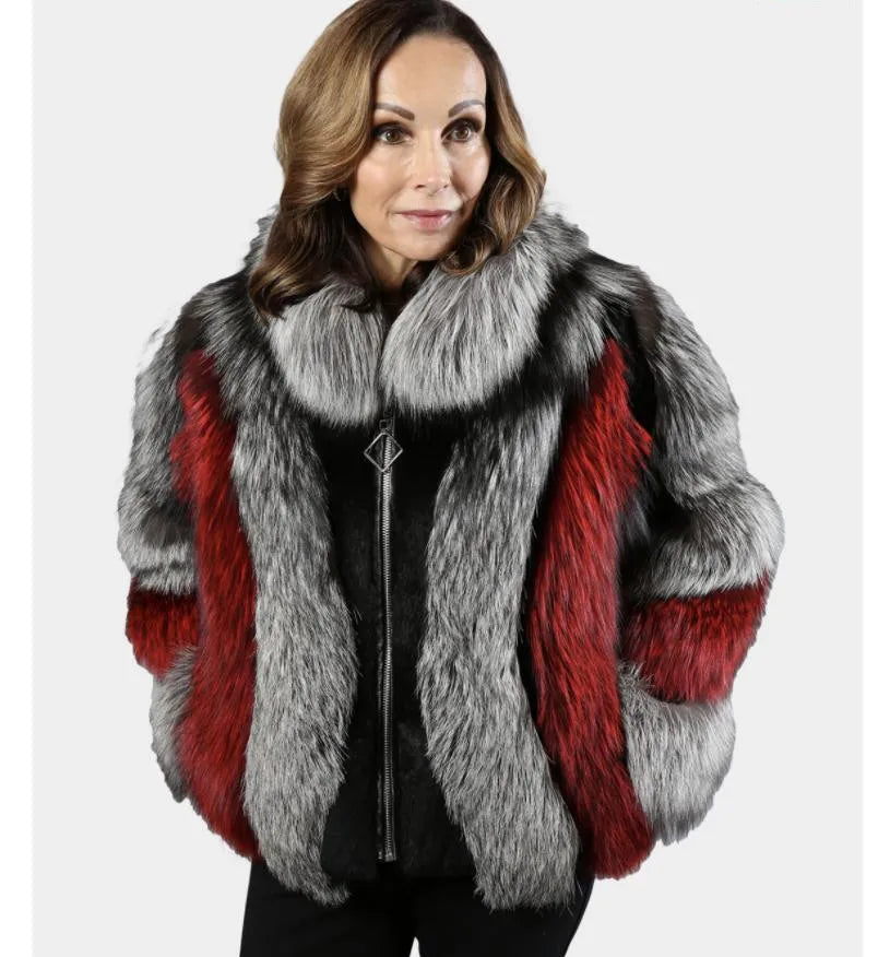 Women's Real Fox Fur Winter Jacket – Vexaro
