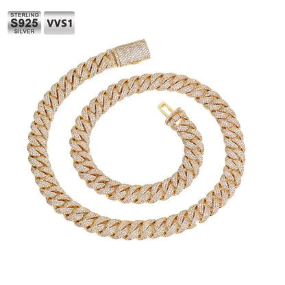 Vexaro VVS1 Moissanite Iced Out Miami Cuban Link Chain Men