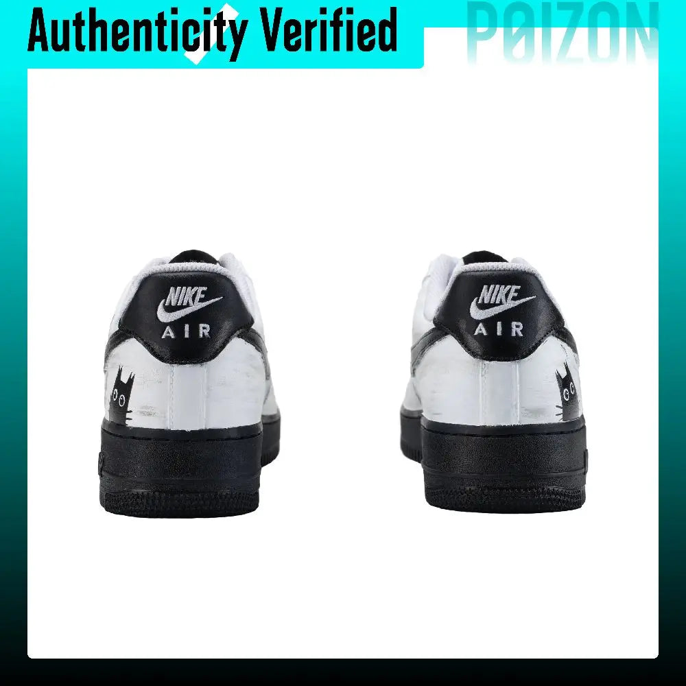 Nike Air Force 1 Skate Shoes Unisex Low Top White/Black FJ4146-129（Team836-）