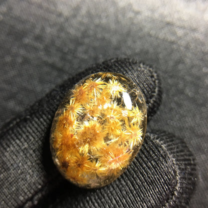 Natural Gold Rutilated Quartz Pendant Rutilated Quartz Flower 19.5/15/5.6mm Men Women Brazil AAAAAAA