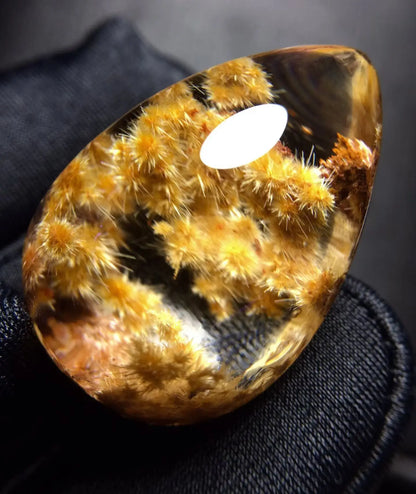 Natural Gold Rutilated Quartz Pendant Rutilated Quartz Jewelry 31.7*22*16.6mm Flower Sun Men Women Brazil AAAAAAA