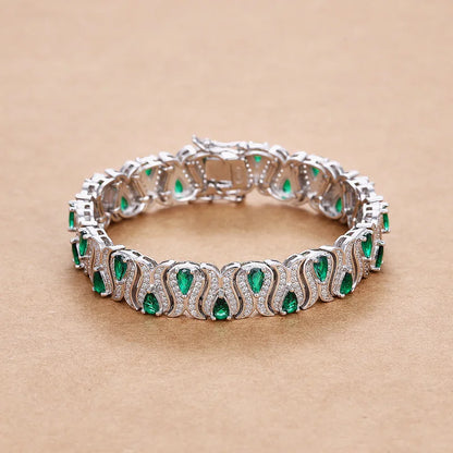 Platinum Peacock Full Moissanite Diamond Bracelet | Vexaro