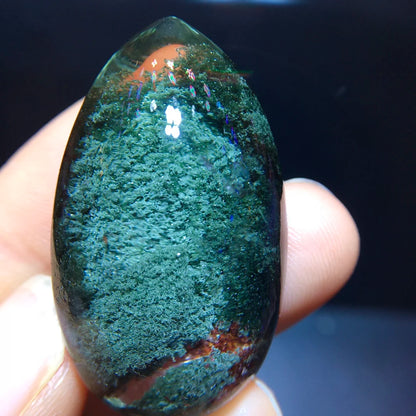 Natural Green Phantom Quartz Pendant Jewelry Women Men 36.7/22.1/15.3mm Necklace Water Drop Phantom Rare Garden AAAAAA