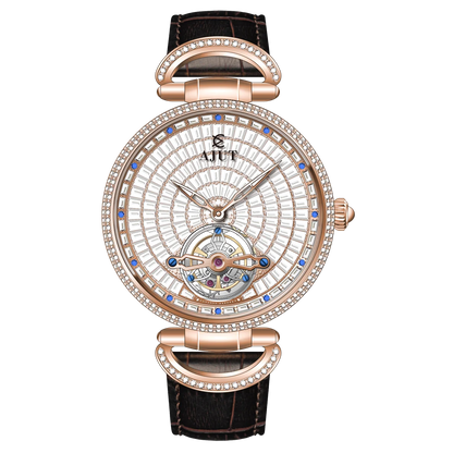 Automatic Tourbillon Zircon Luxury Watch 0397 | Vexaro