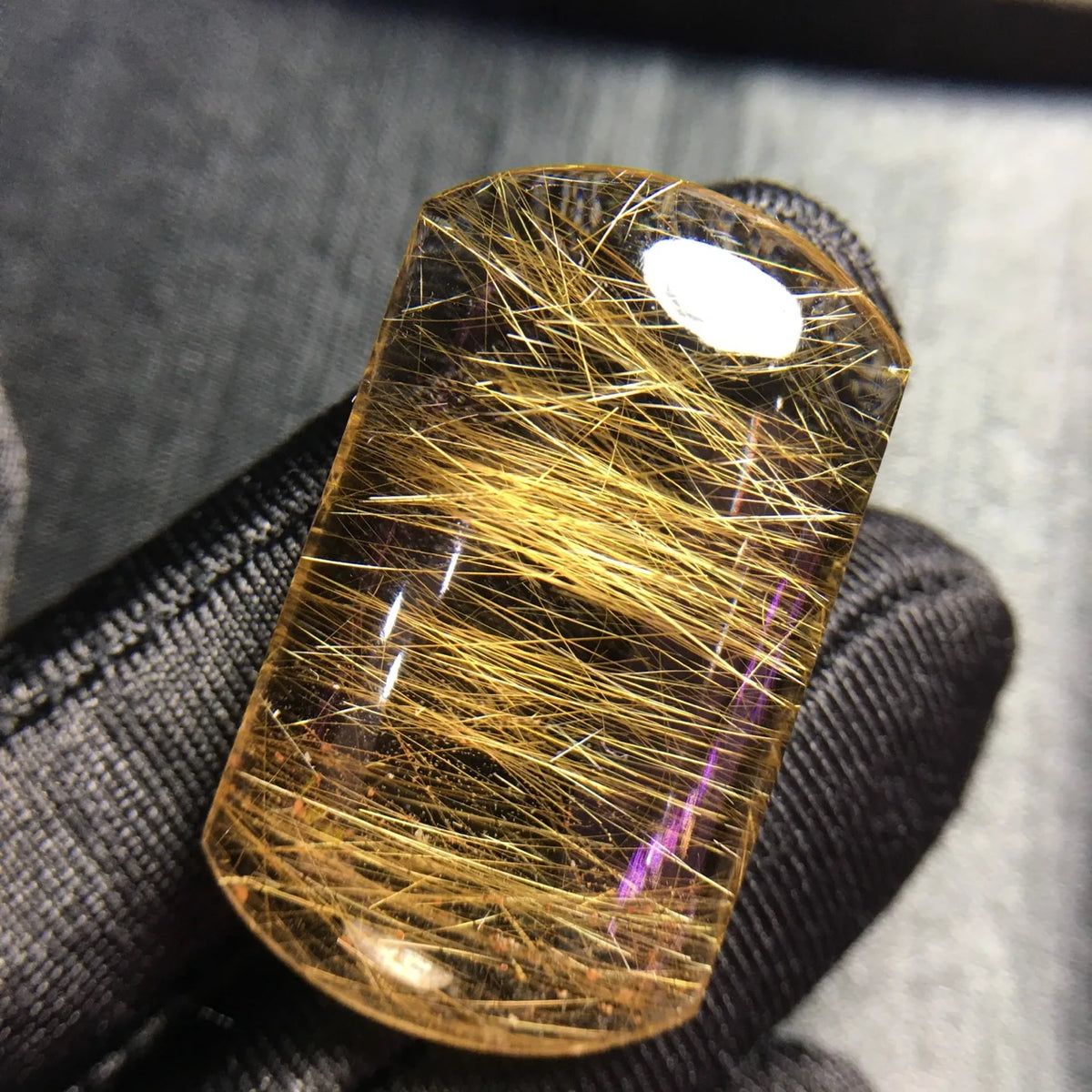 Natural Gold Hair Rutilated Quartz Necklace Pendant Jewelry For Women Lady Men Wealth Healing Crystal 35mm Gemstone Beads AAAAA