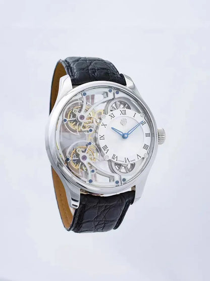 Double Tourbillon Skeleton Luminous Suspension Watch | Vexaro