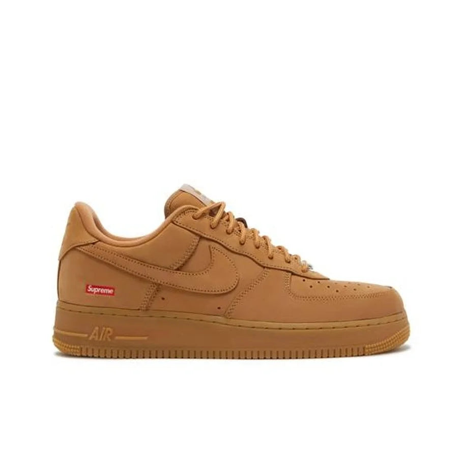 Supreme X Nike Air Force 1 Skateboard Shoes Unisex Low Top Wheat DN1555-200