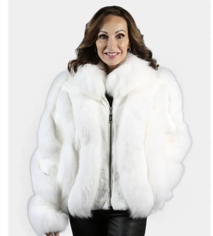 Women's Real Fox Fur Winter Jacket – Vexaro