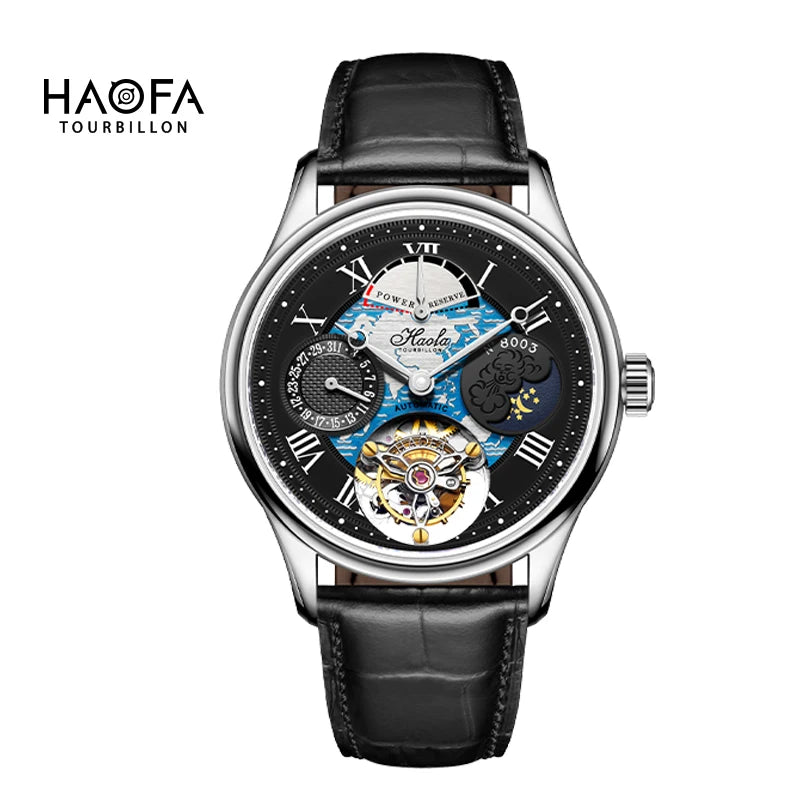 Flying Tourbillon Moon Phase Sapphire Watch | Vexaro