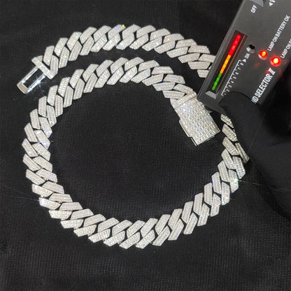 VVS Moissanite 2-Row Cuban Chain Necklace | Vexaro