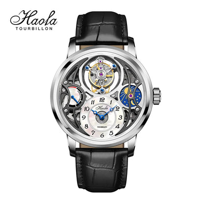 Tourbillon Moon Phase Skeleton Sapphire Watch | Vexaro