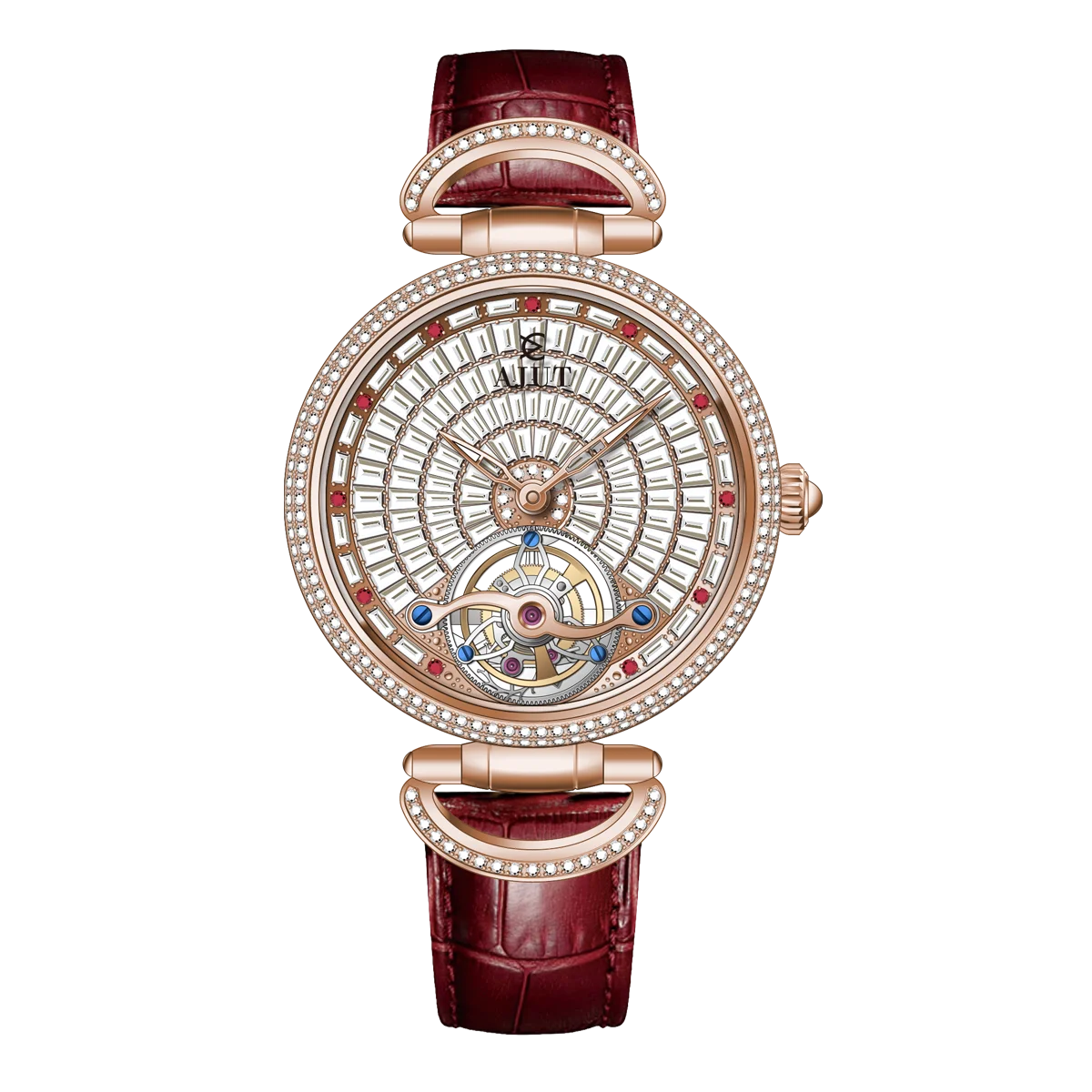 Automatic Tourbillon Zircon Luxury Watch 0397 | Vexaro