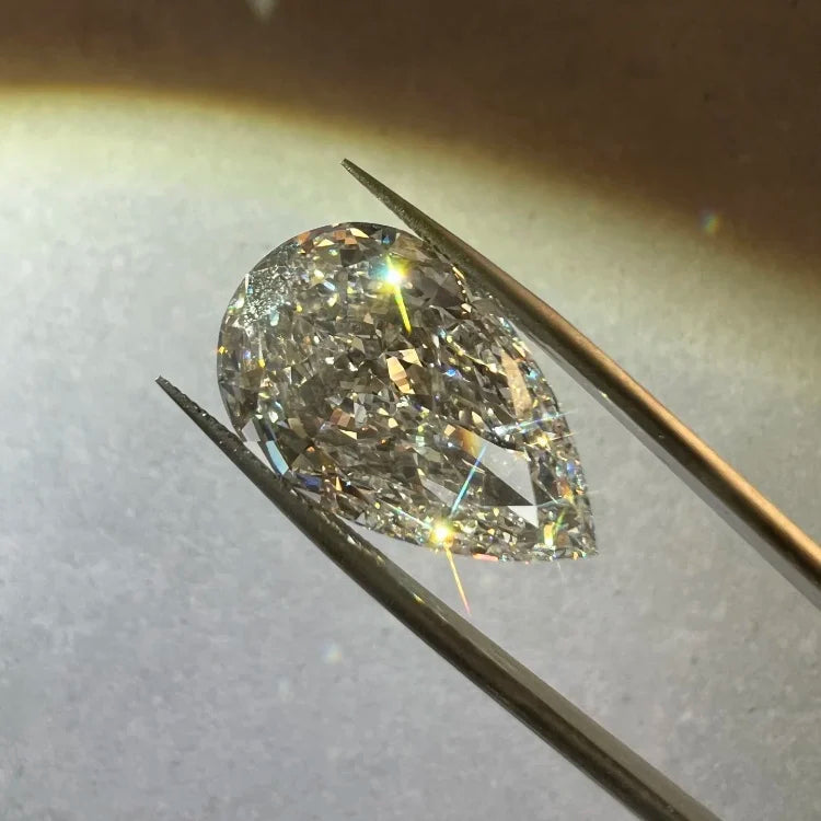 ANSTER Lab Grown Diamond Pear Cut IGI D VVS1 Loose Diamond 20ct 30ct CVD Big Carat Lab Diamond Customized Fine Engagement Ring