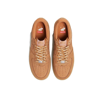 Supreme X Nike Air Force 1 Skateboard Shoes Unisex Low Top Wheat DN1555-200