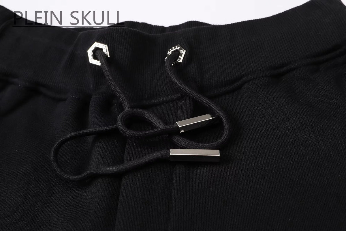 Plein Skull Men's Zipper Stand up Collar Sports Set Gothic Jacket Running Pants 2-piece Set Streetwear Autumn/Winter Daily Party