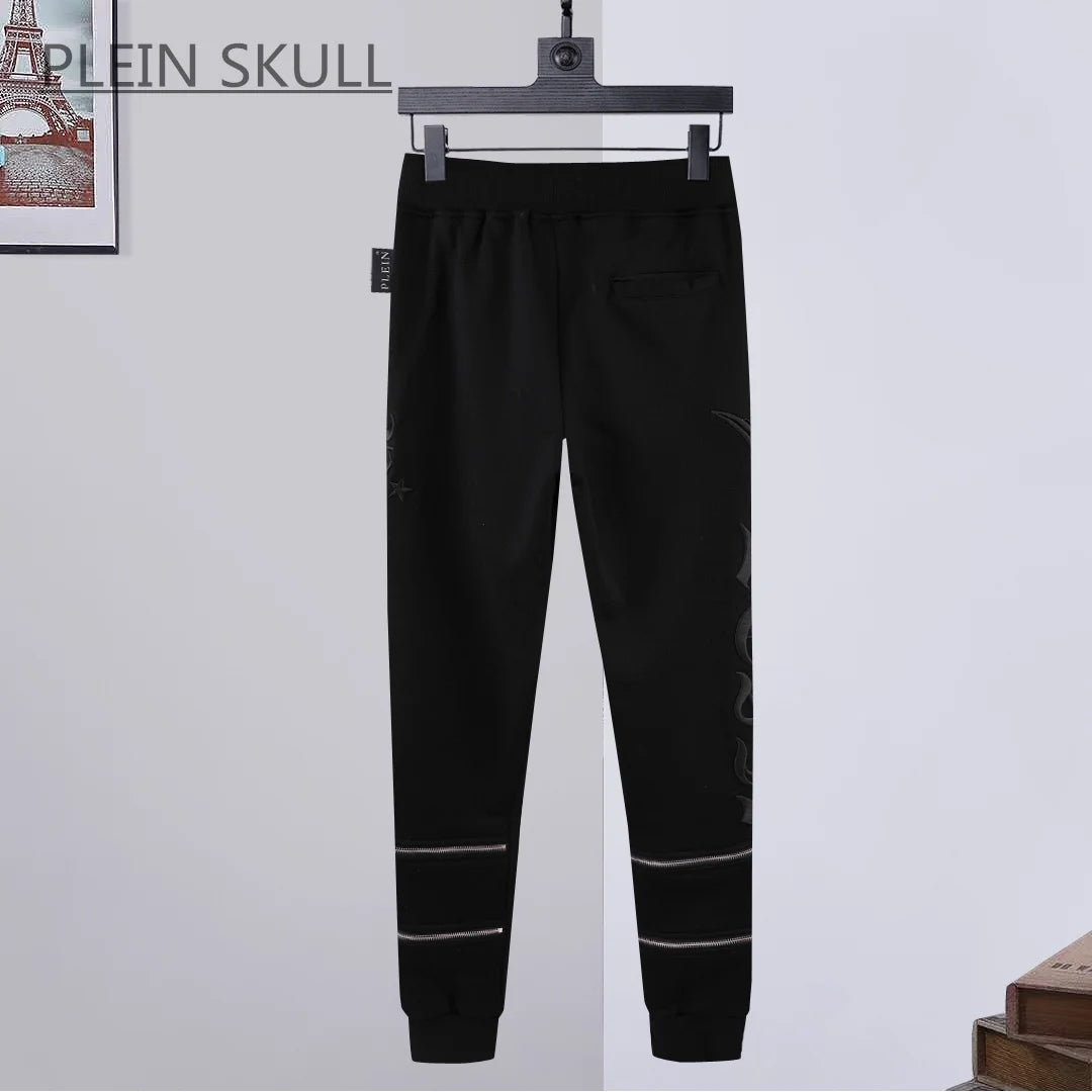 Plein Skull Spring Autumn Versatile Round Neck Hooded Suit Men's Y2K Coat Daily Casual Coat Pants Luxury Brand Suit M-XXXL