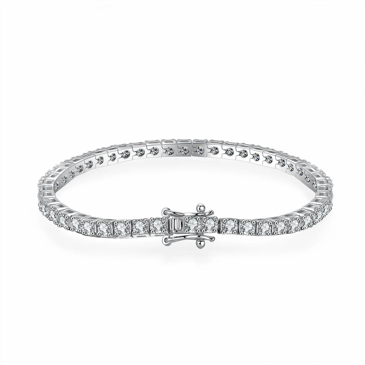 Diamond bracelet on a white background