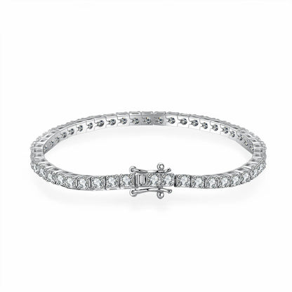 Diamond bracelet on a white background