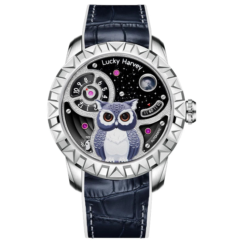 Lucky Harvey Owl Dial Automatic Watch for Men | Vexaro