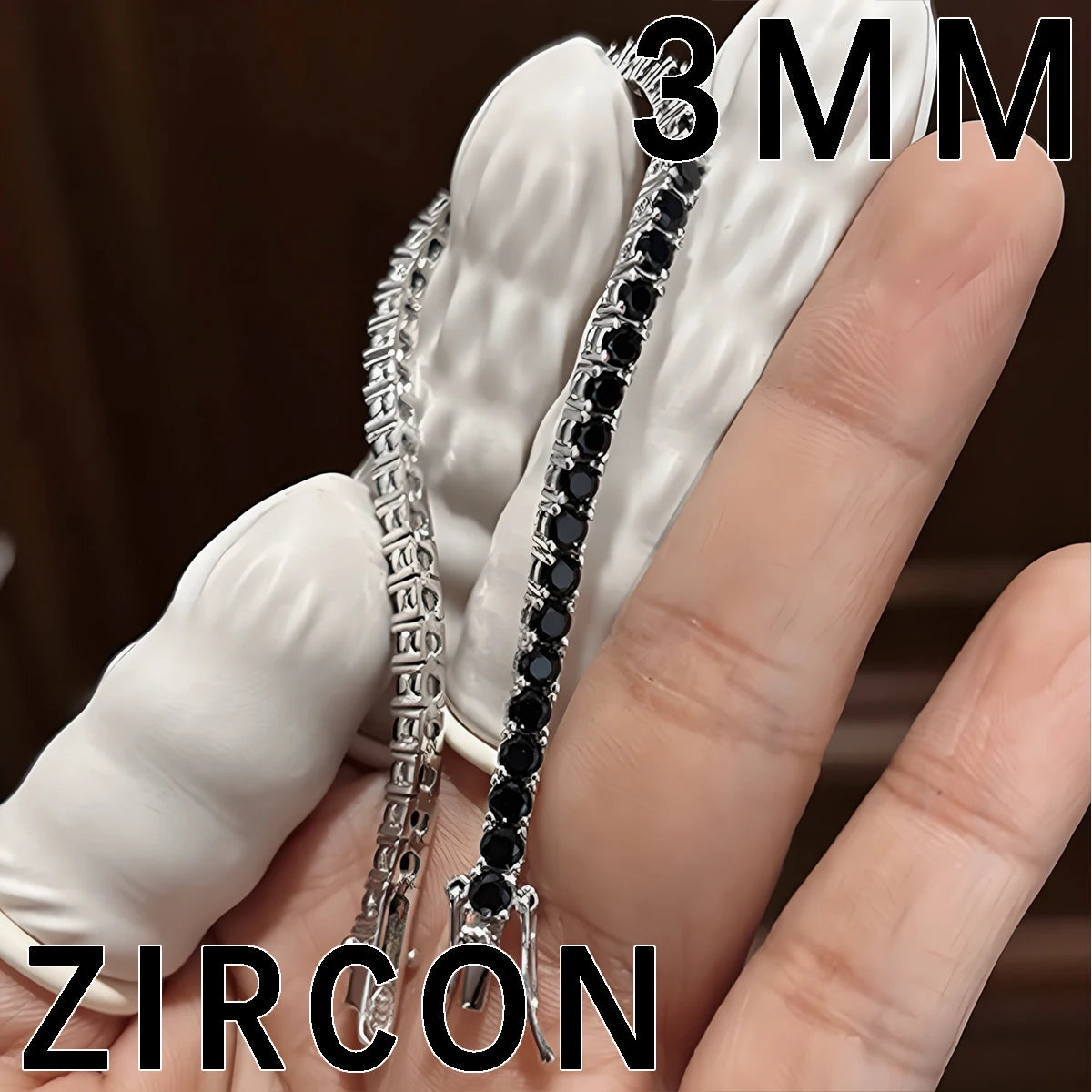 S925 Sterling Silver Black Moissanite Tennis Bracelet Full Paved Iced Out Hip Hop Street Style Unisex Luxury Jewelry Gift