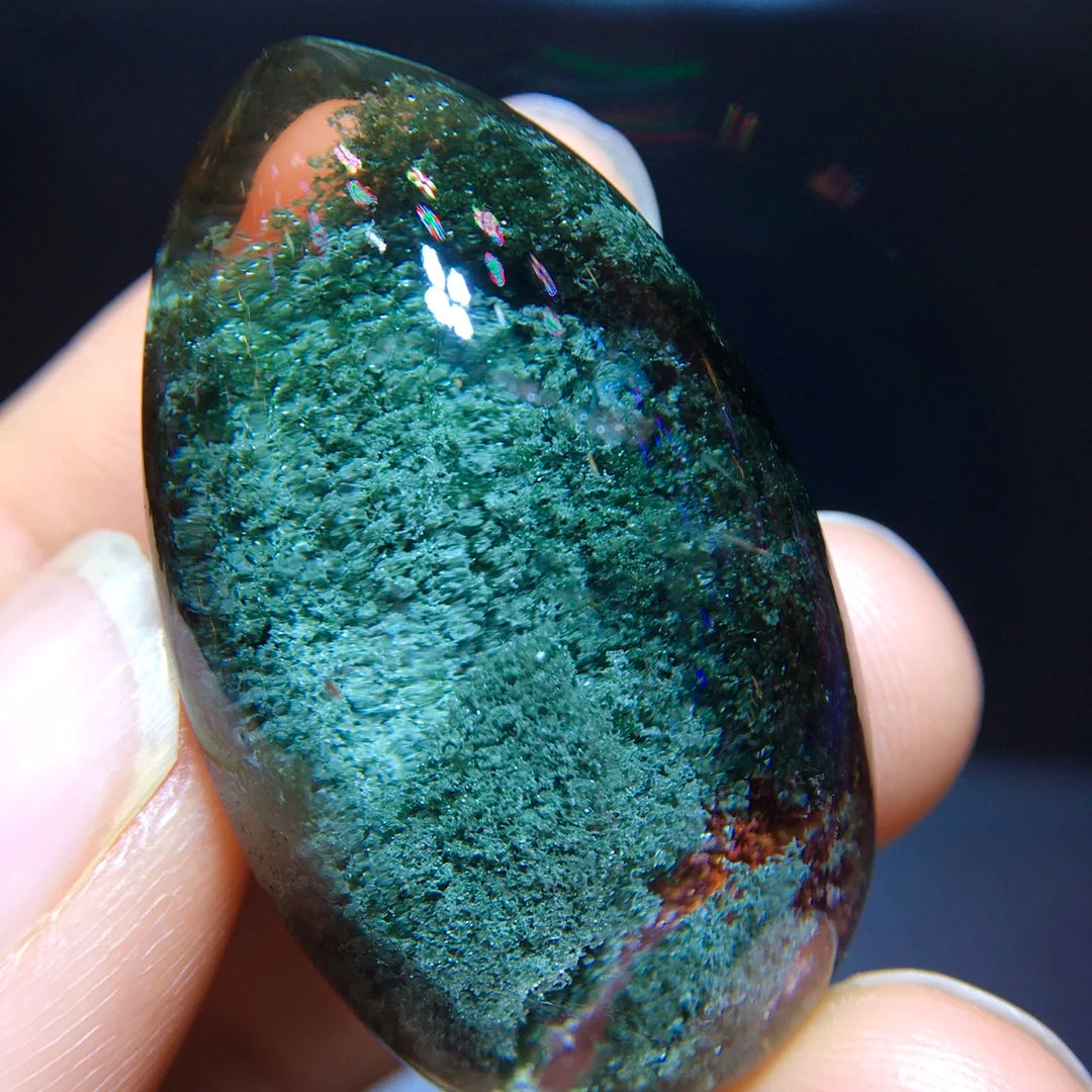 Natural Green Phantom Quartz Pendant Jewelry Women Men 36.7/22.1/15.3mm Necklace Water Drop Phantom Rare Garden AAAAAA