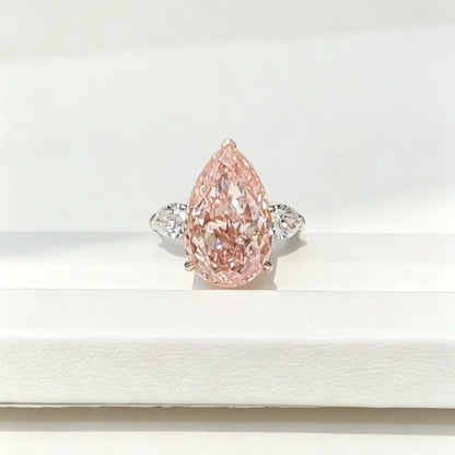 IGI Pink VS1 Lab Diamond Floral Ring 10.5ct 18K Gold | Vexaro