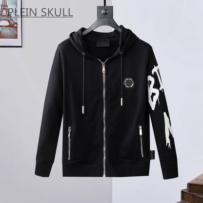 Plein Skull Hip Hop Luxury Suit Shark Pattern Spring and Autumn Coat Panth Men's Outdoor Casual Punk Gothic Luxury Brand Suit