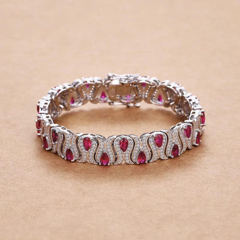Platinum Peacock Full Moissanite Diamond Bracelet | Vexaro