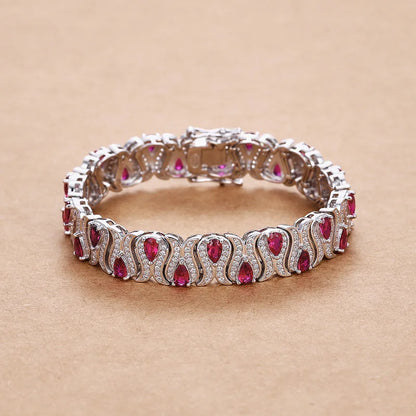Platinum Peacock Full Moissanite Diamond Bracelet | Vexaro