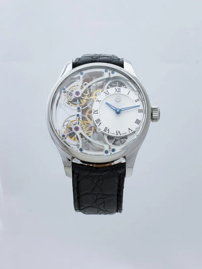 Double Tourbillon Skeleton Luminous Suspension Watch | Vexaro