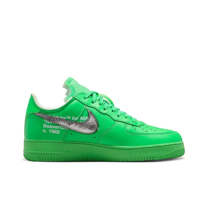 OFF WHITE X Nike Air Force 1 Skateboard Shoes Unisex Low Top Green/Silver DX1419-300
