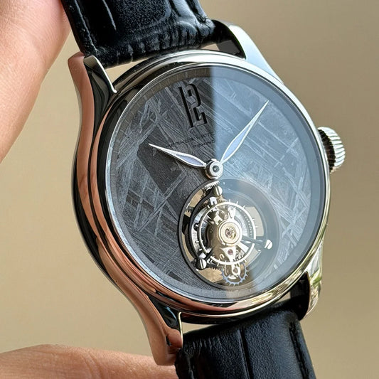Merkur M Eisenmeteorit Tourbillon Uhr Herren Saphirglas Uhr für Herren Mechanische Armbanduhren Relogio Masculino 42mm
