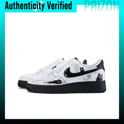 Nike Air Force 1 Skate Shoes Unisex Low Top White/Black FJ4146-129（Team836-）