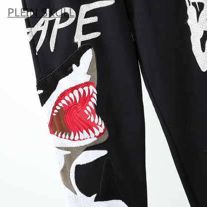 Plein Skull Hip Hop Luxury Suit Shark Pattern Spring and Autumn Coat Panth Men's Outdoor Casual Punk Gothic Luxury Brand Suit