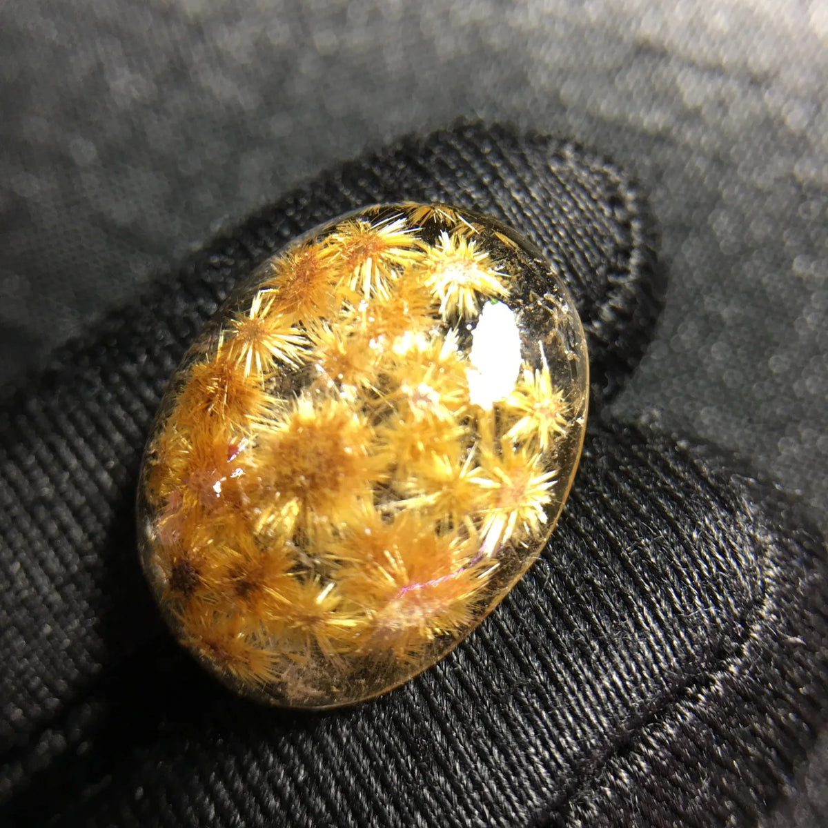 Natural Gold Rutilated Quartz Pendant Rutilated Quartz Flower 19.5/15/5.6mm Men Women Brazil AAAAAAA