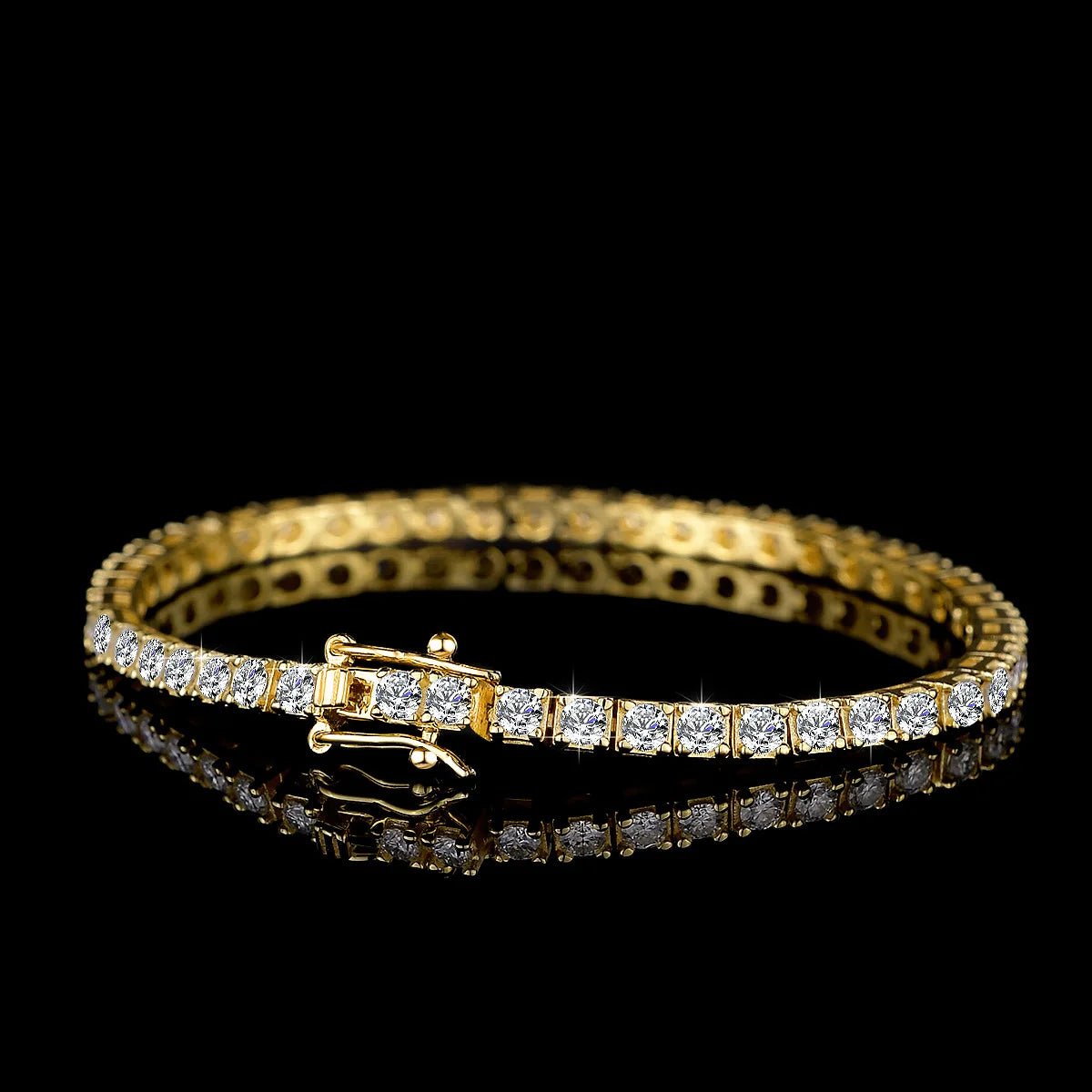 Vexaro 18K Gold Moissanite Tennis Bracelet 2.5MM D Color