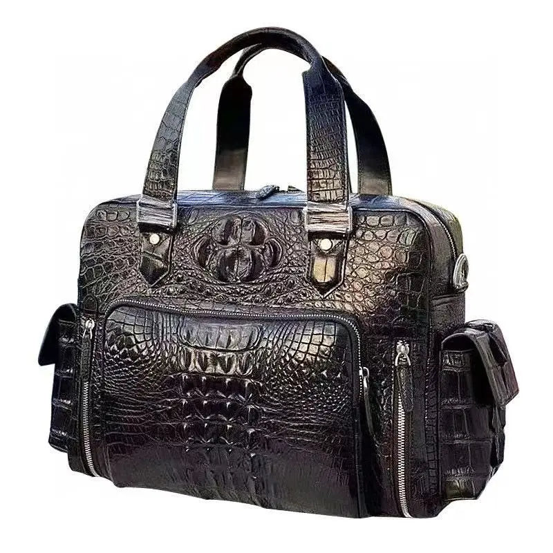 Men's Natural Crocodile Skin Handbag & Shoulder Bag | Vexaro
