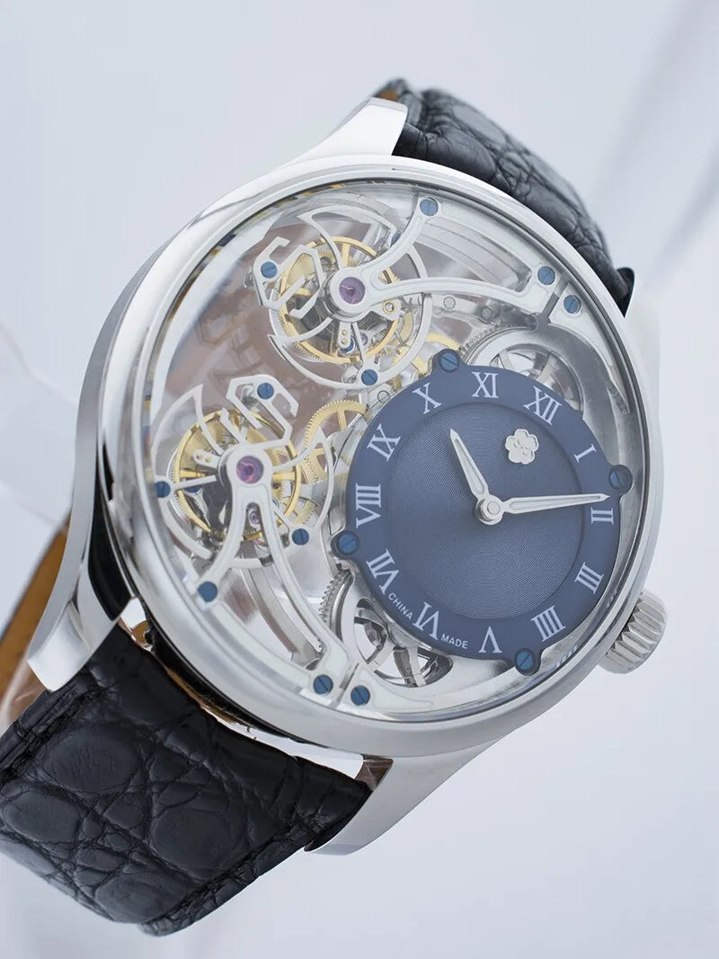 Double Tourbillon Skeleton Luminous Suspension Watch | Vexaro