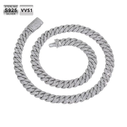 Vexaro VVS1 Moissanite Iced Out Miami Cuban Link Chain Men